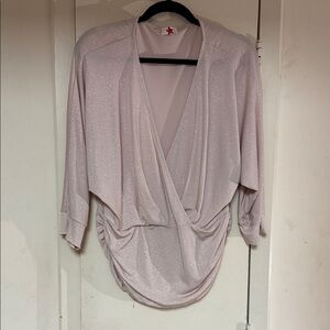 Elegant Women's Blouse in Sparkling Cream